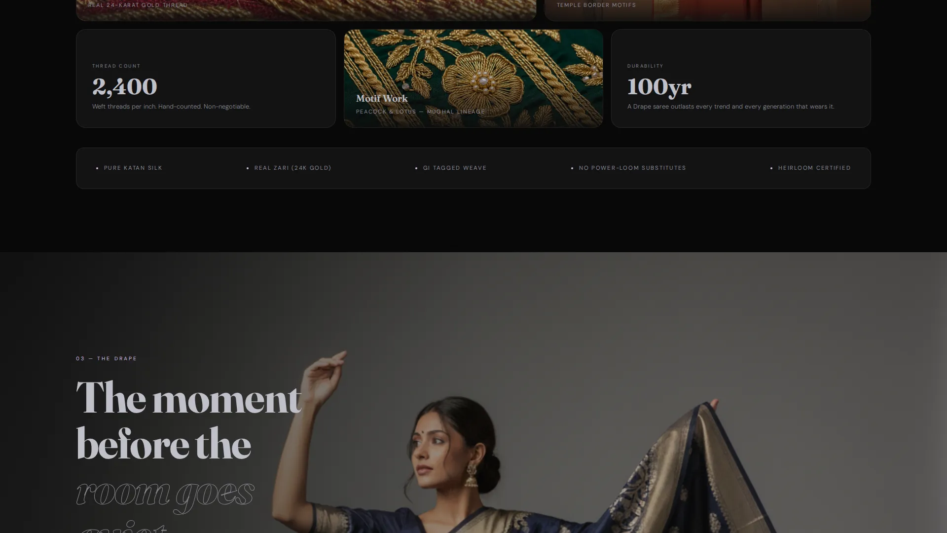 Cinematic Saree Landing Page Template