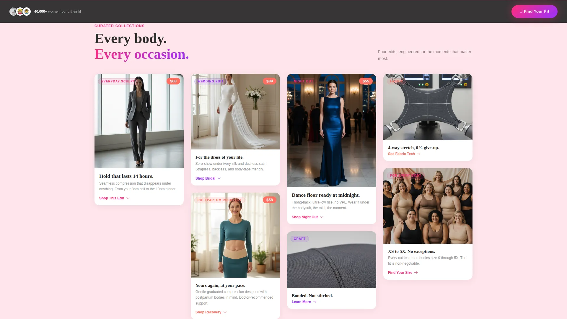 Lingerie & Intimate Wear Professional Website Template