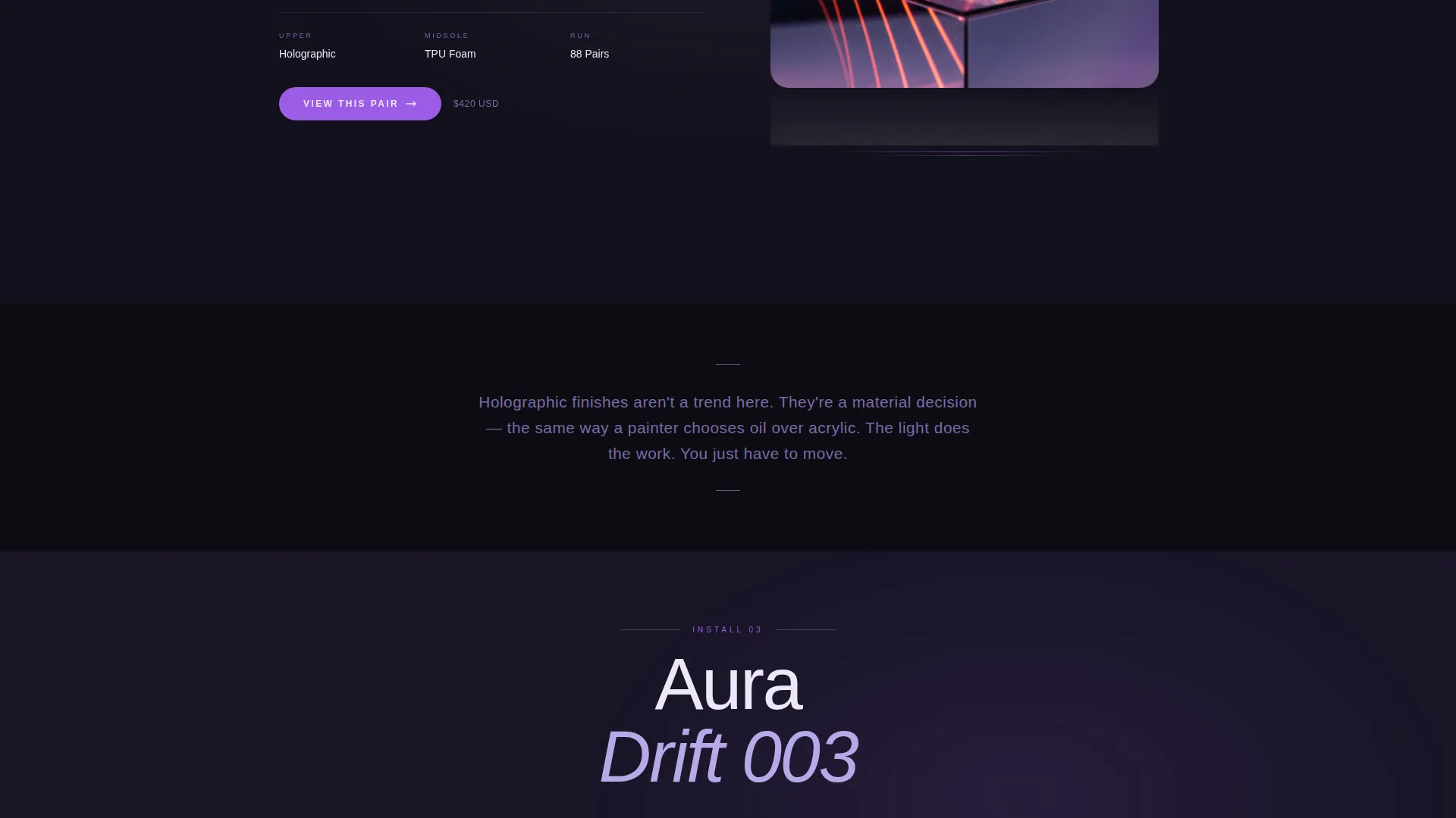 Footwear Brand Professional Website Template