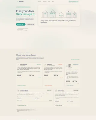 Social Worker Career Blog Landing Page Template