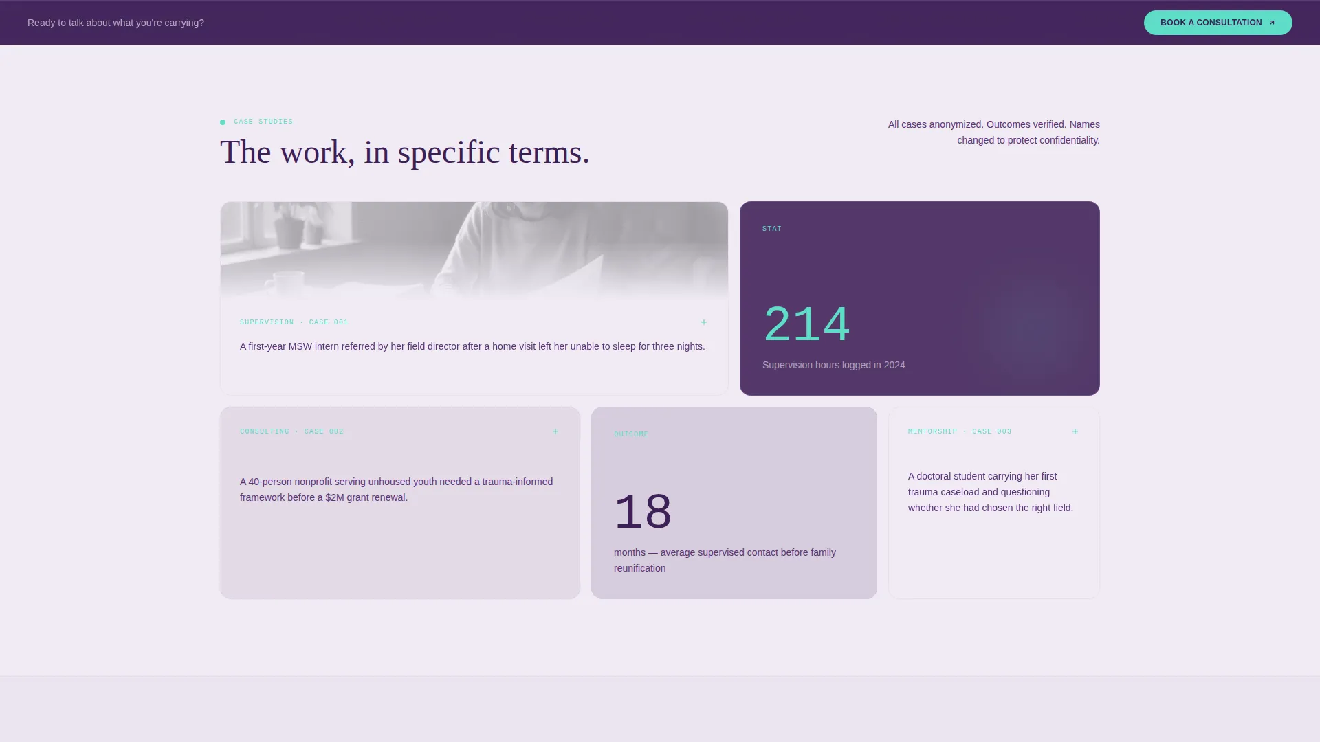Social Worker Personal Brand Landing Page