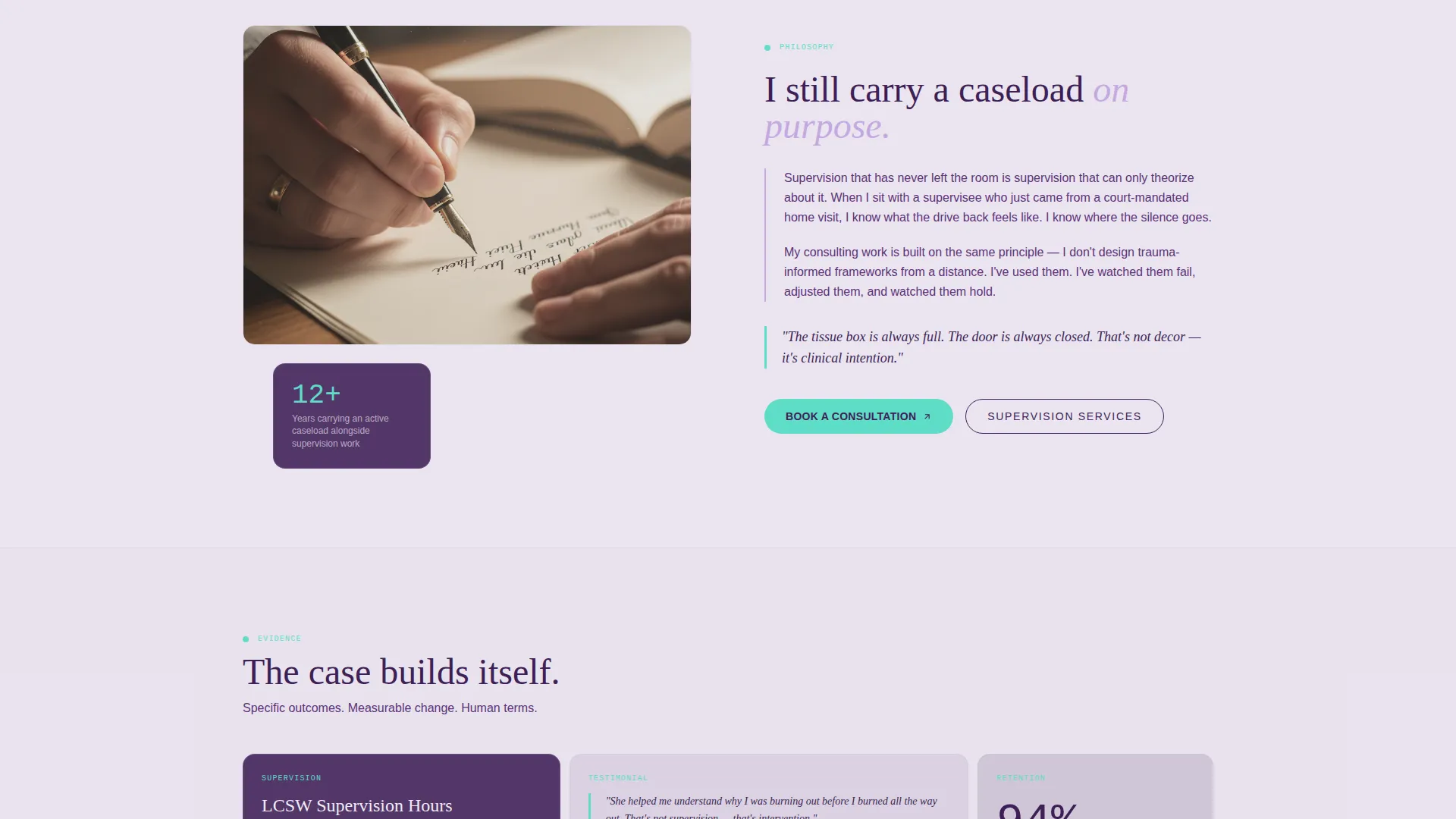 Social Worker Personal Brand Landing Page