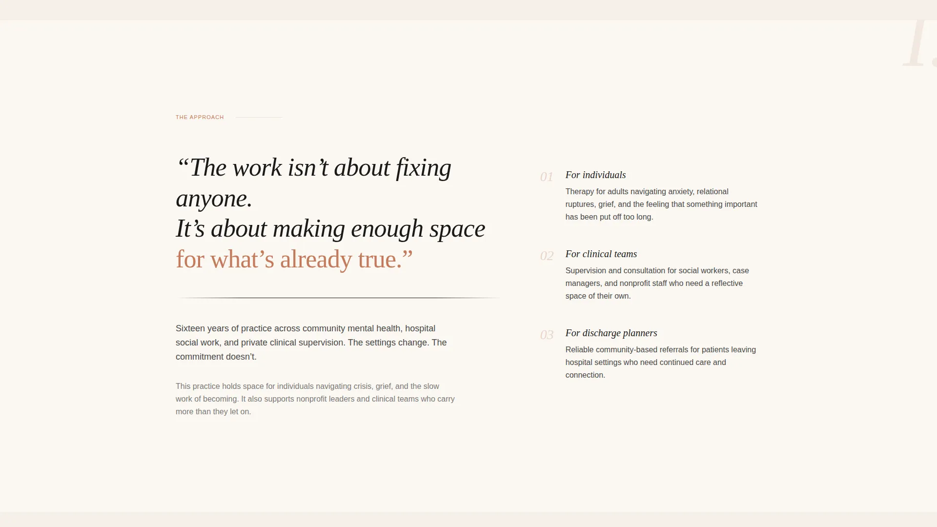 Social Worker Portfolio Landing Page Template