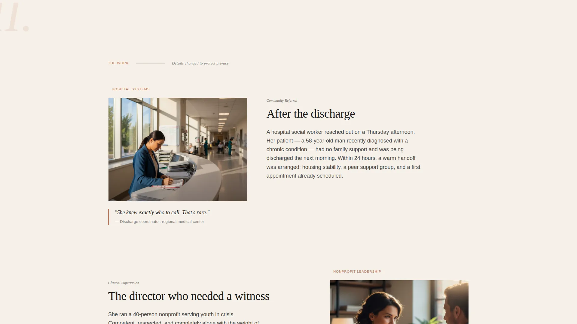 Social Worker Portfolio Landing Page Template