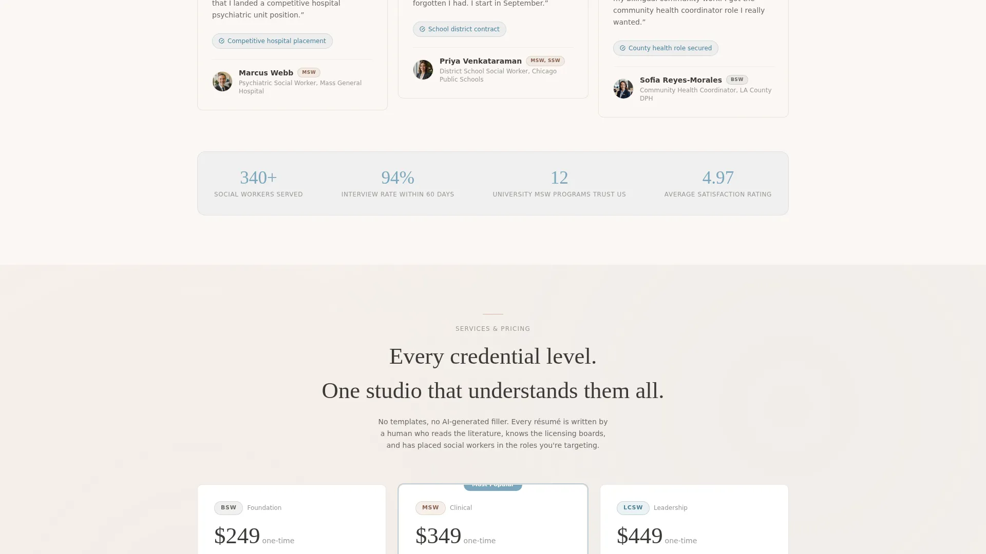 Worker Résumé Service Landing Page Template