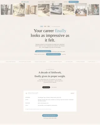 Worker Résumé Service Landing Page Template