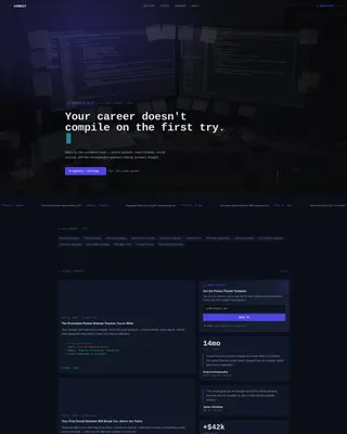 Software Engineer Career Blog Landing Page Template