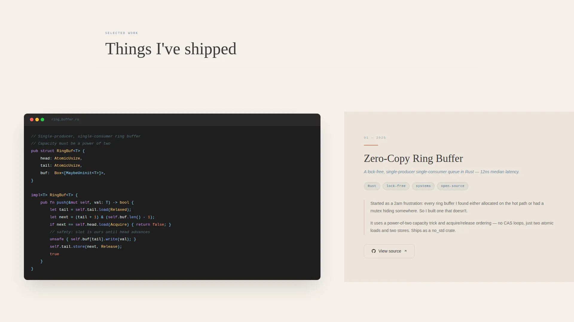 Software Engineer Personal Brand Landing Page