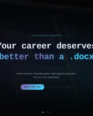 Software Engineer Résumé Landing Page Template
