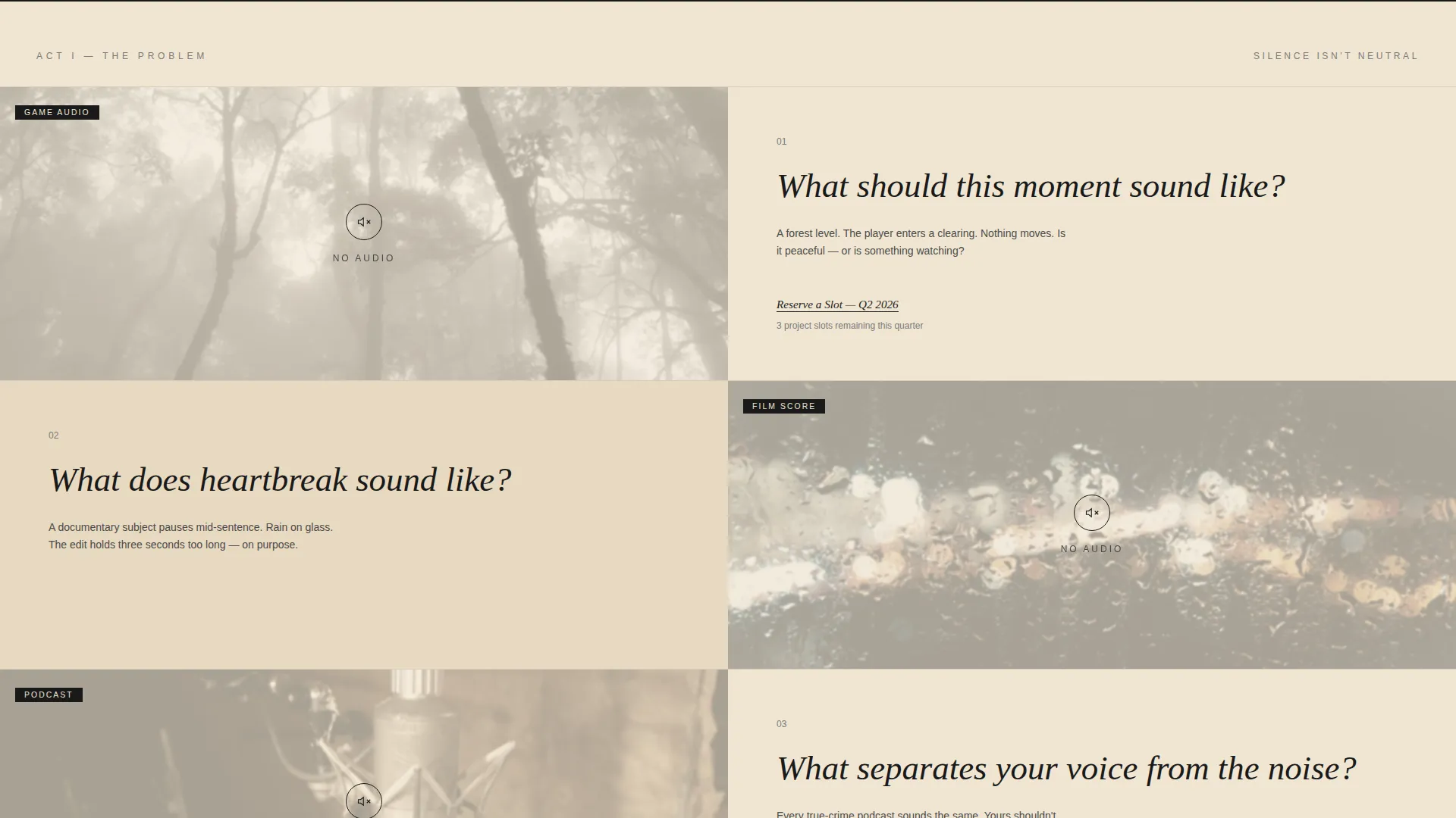 Sound Designer Portfolio Specialist Pre-Launch Website Template