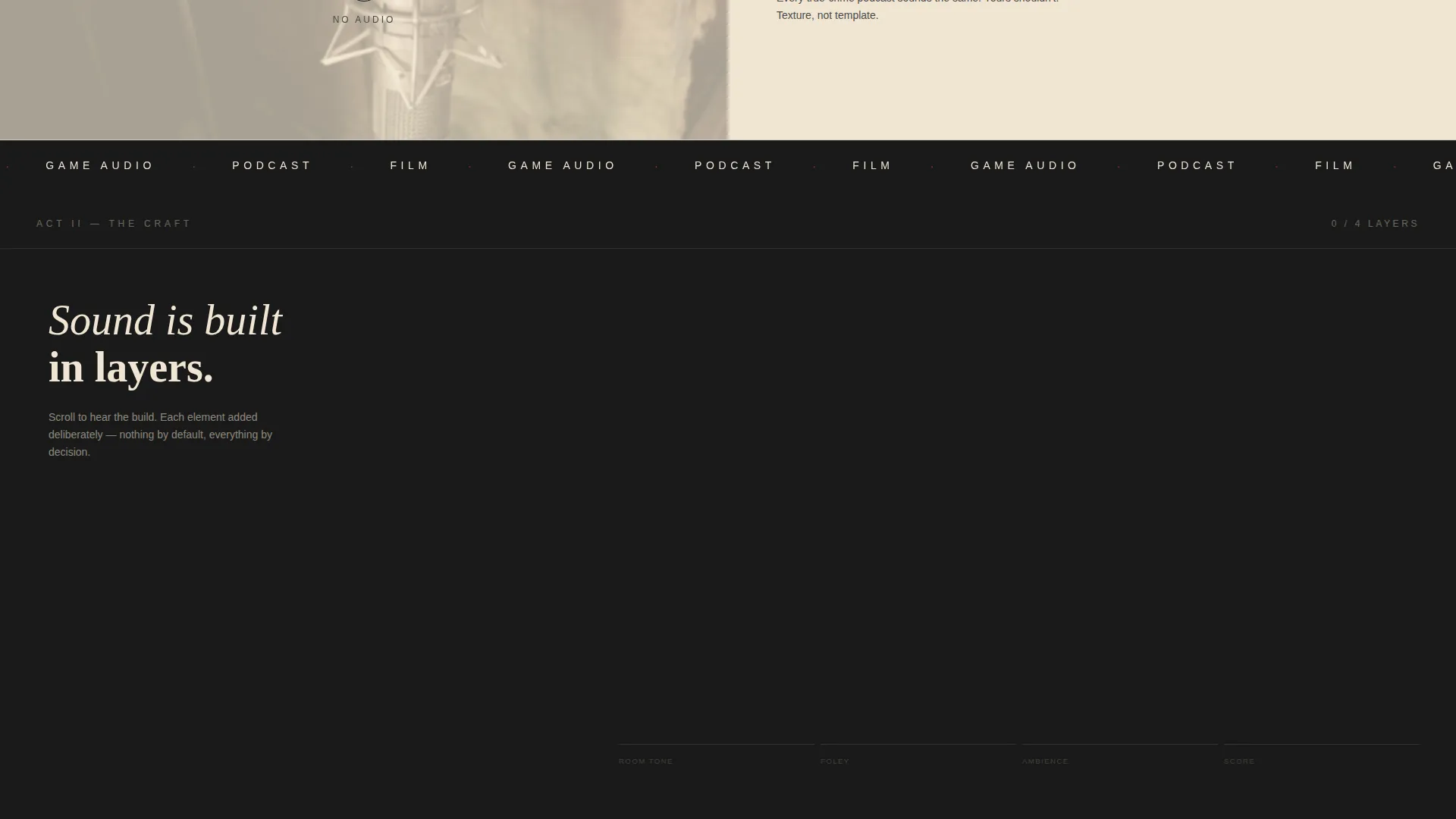 Sound Designer Portfolio Specialist Pre-Launch Website Template
