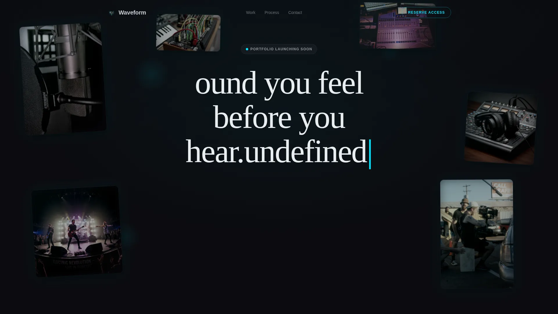 Sound Designer Portfolio Pre-Launch Website Template