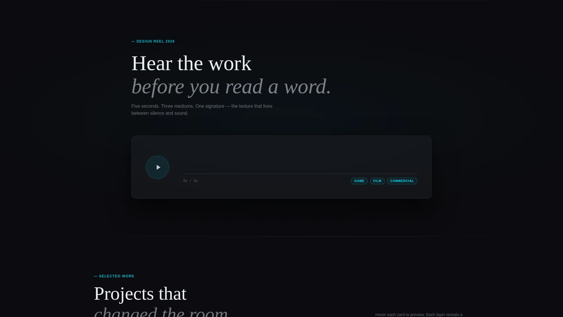 Sound Designer Portfolio Pre-Launch Website Template