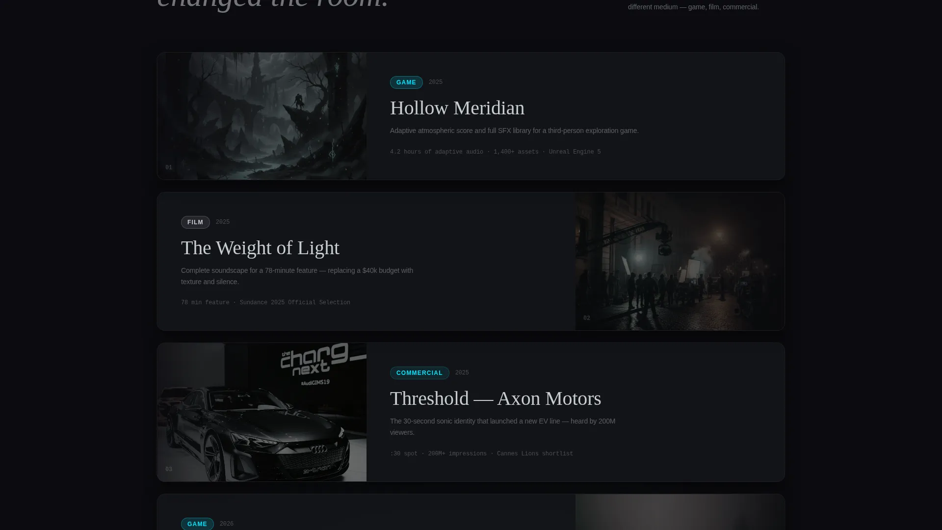 Sound Designer Portfolio Pre-Launch Website Template