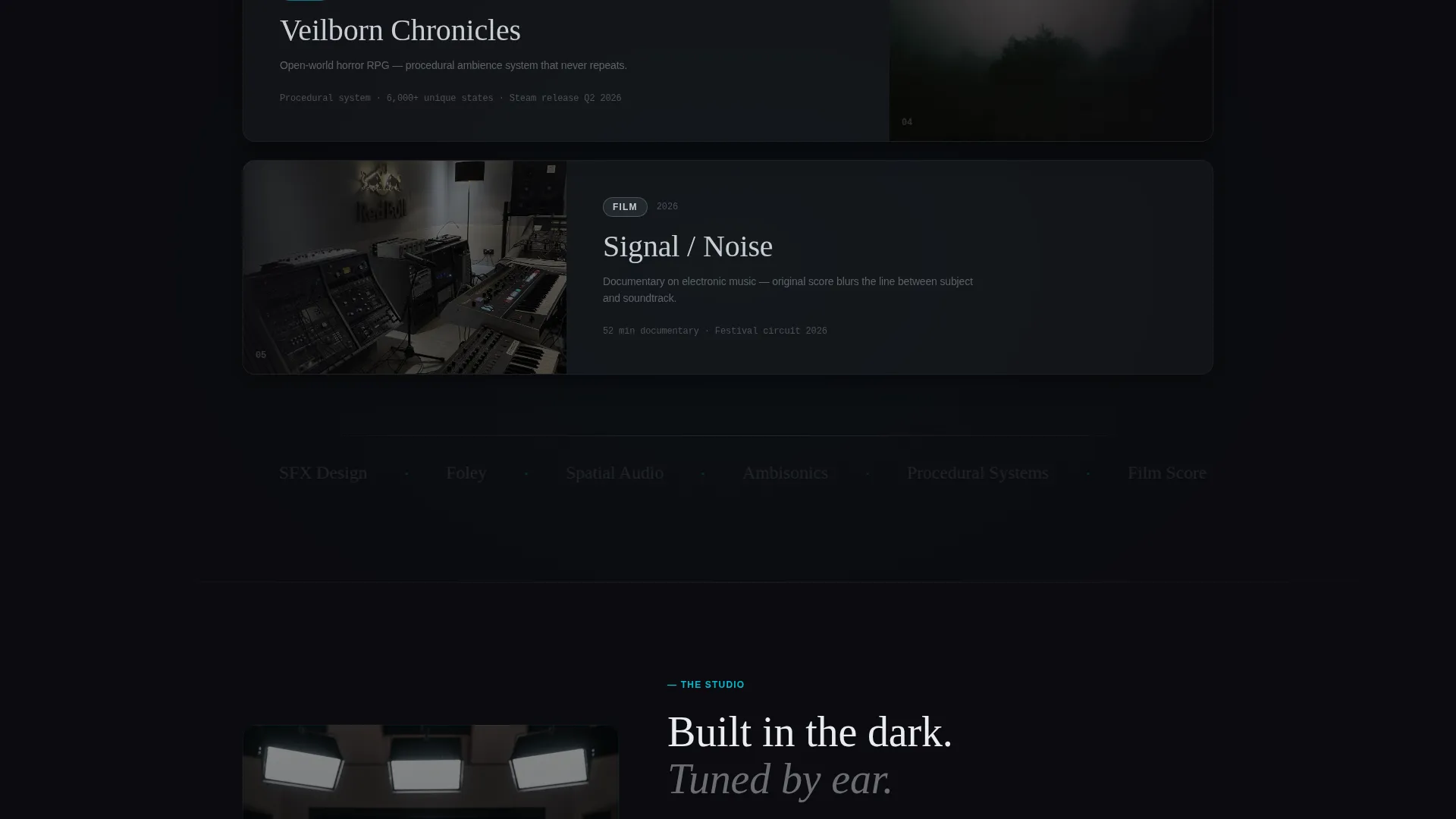 Sound Designer Portfolio Pre-Launch Website Template