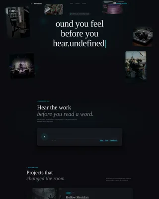 Sound Designer Portfolio Pre-Launch Website Template