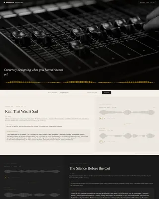 Sound Designer Portfolio Booking Website Template