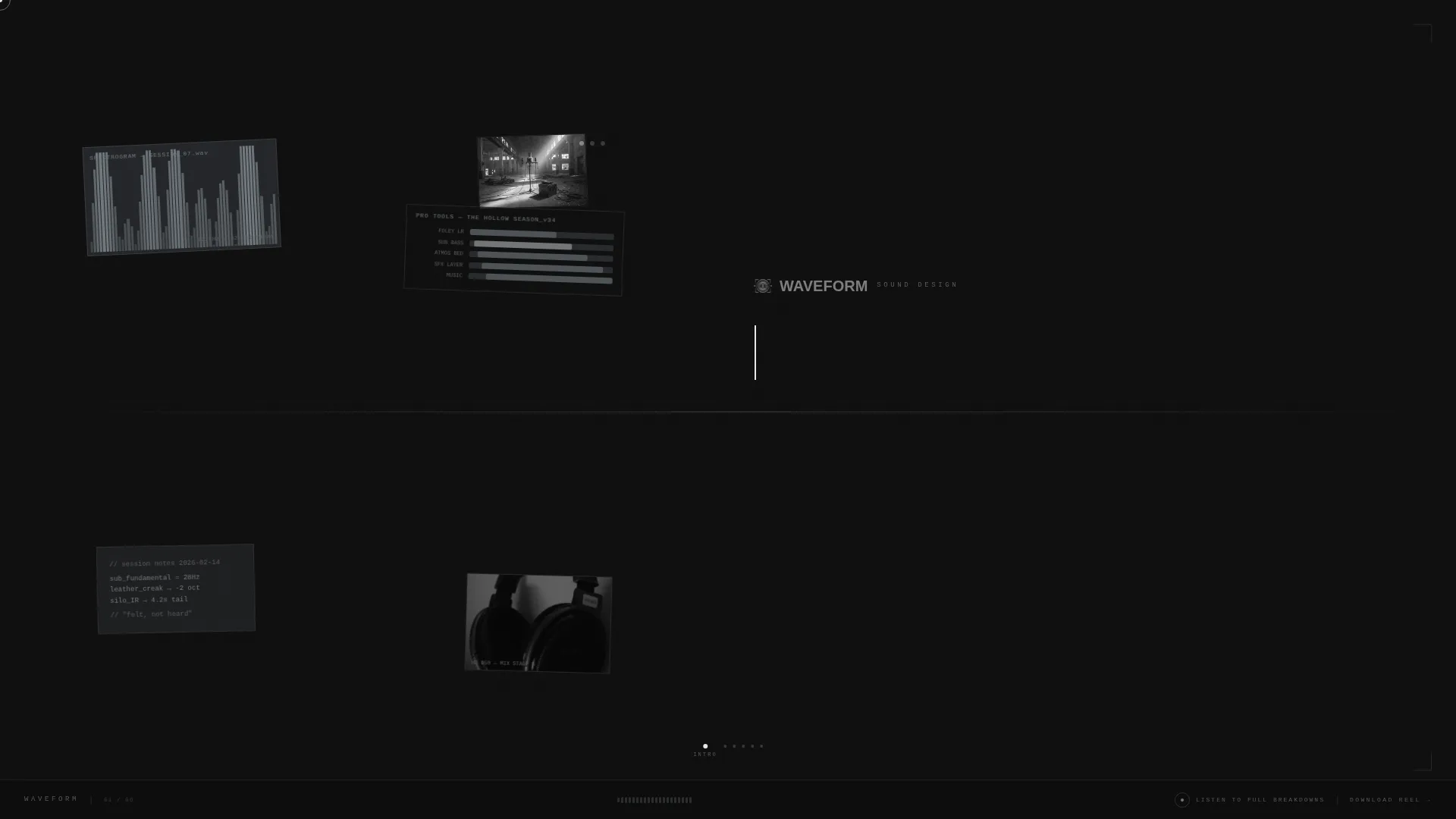 Sound Designer Portfolio Landing Page Template