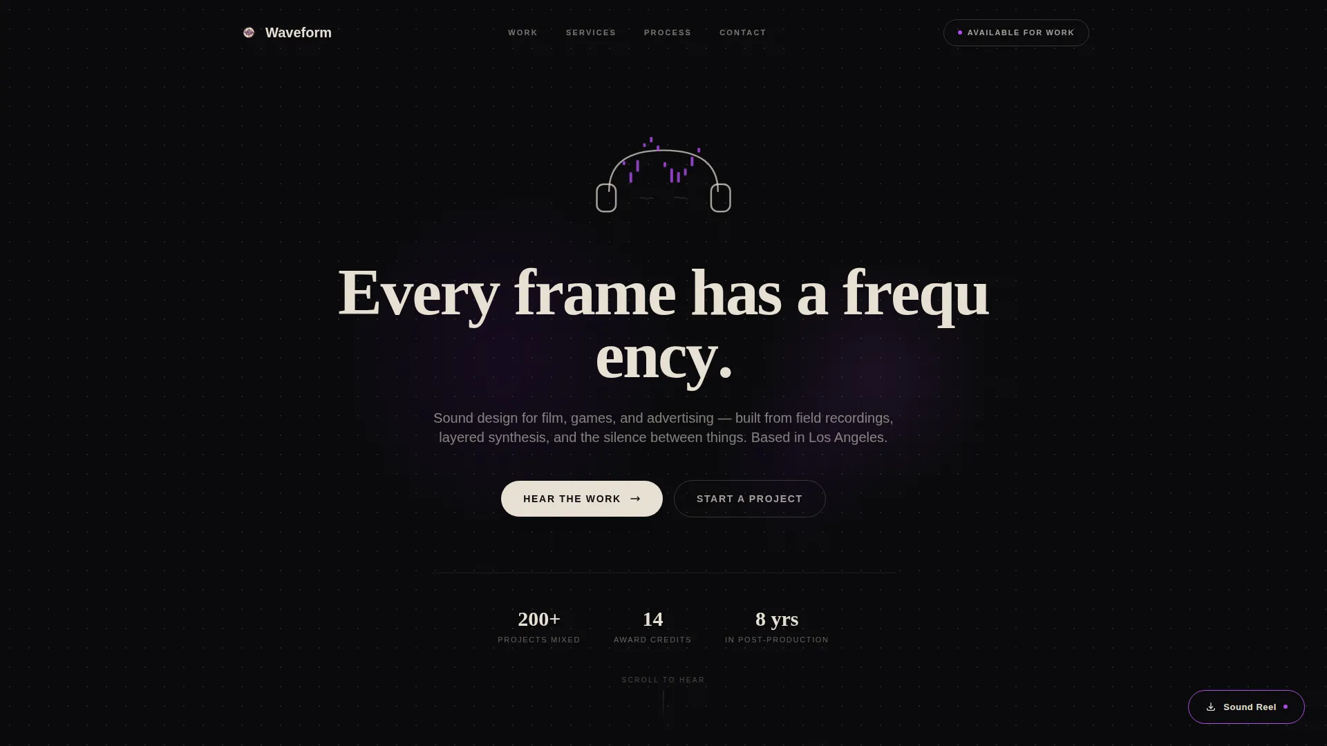 Sound Designer Portfolio Portfolio Website Template