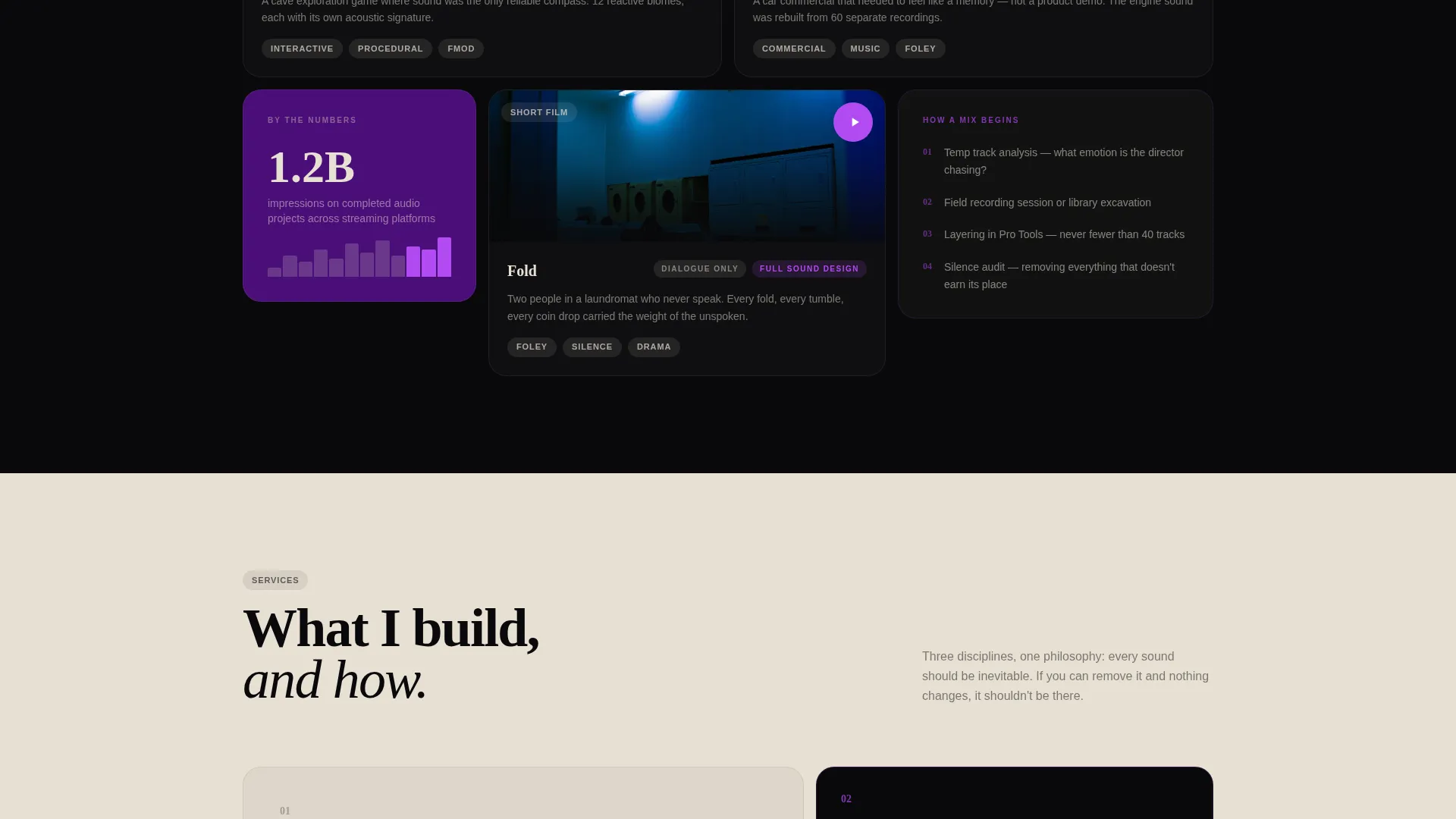 Sound Designer Portfolio Portfolio Website Template