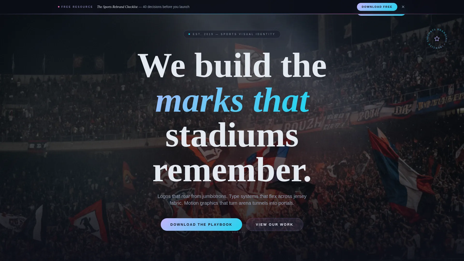 Sports Branding Agency Landing Page Template