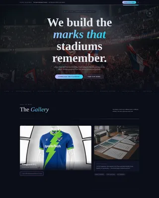 Sports Branding Agency Landing Page Template