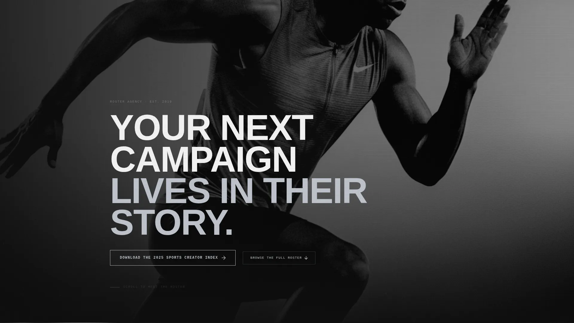 Sports Influencer Marketing Agency Landing Page