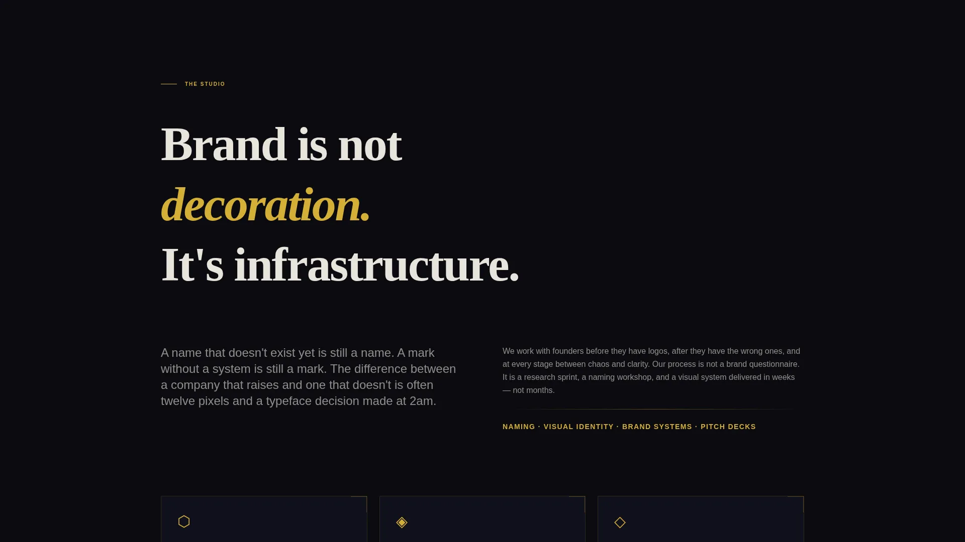 Bold Brutalist Startup Branding Landing Page Template