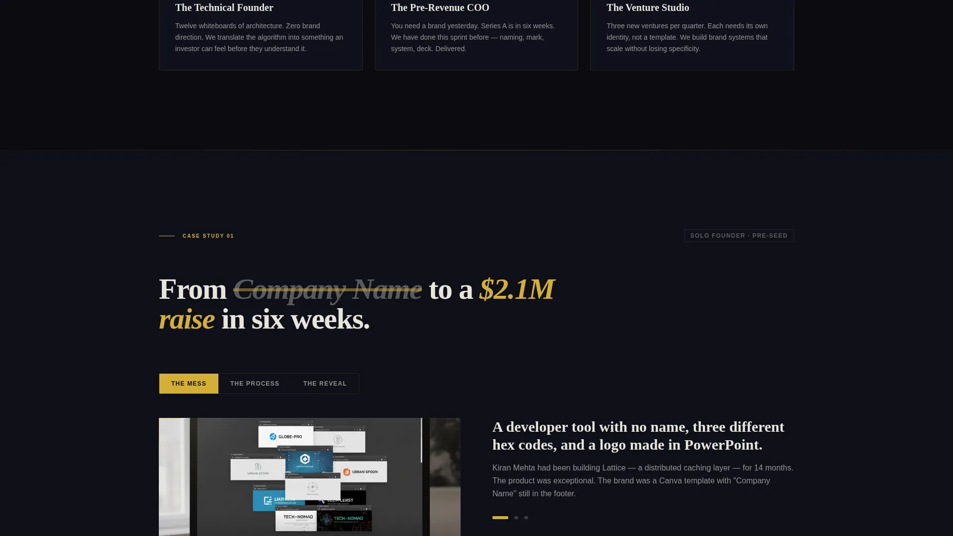 Bold Brutalist Startup Branding Landing Page Template