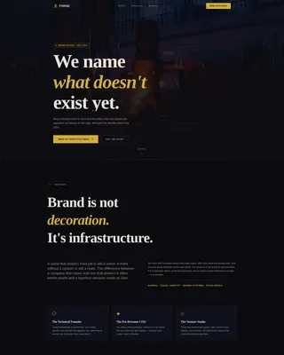 Bold Brutalist Startup Branding Landing Page Template