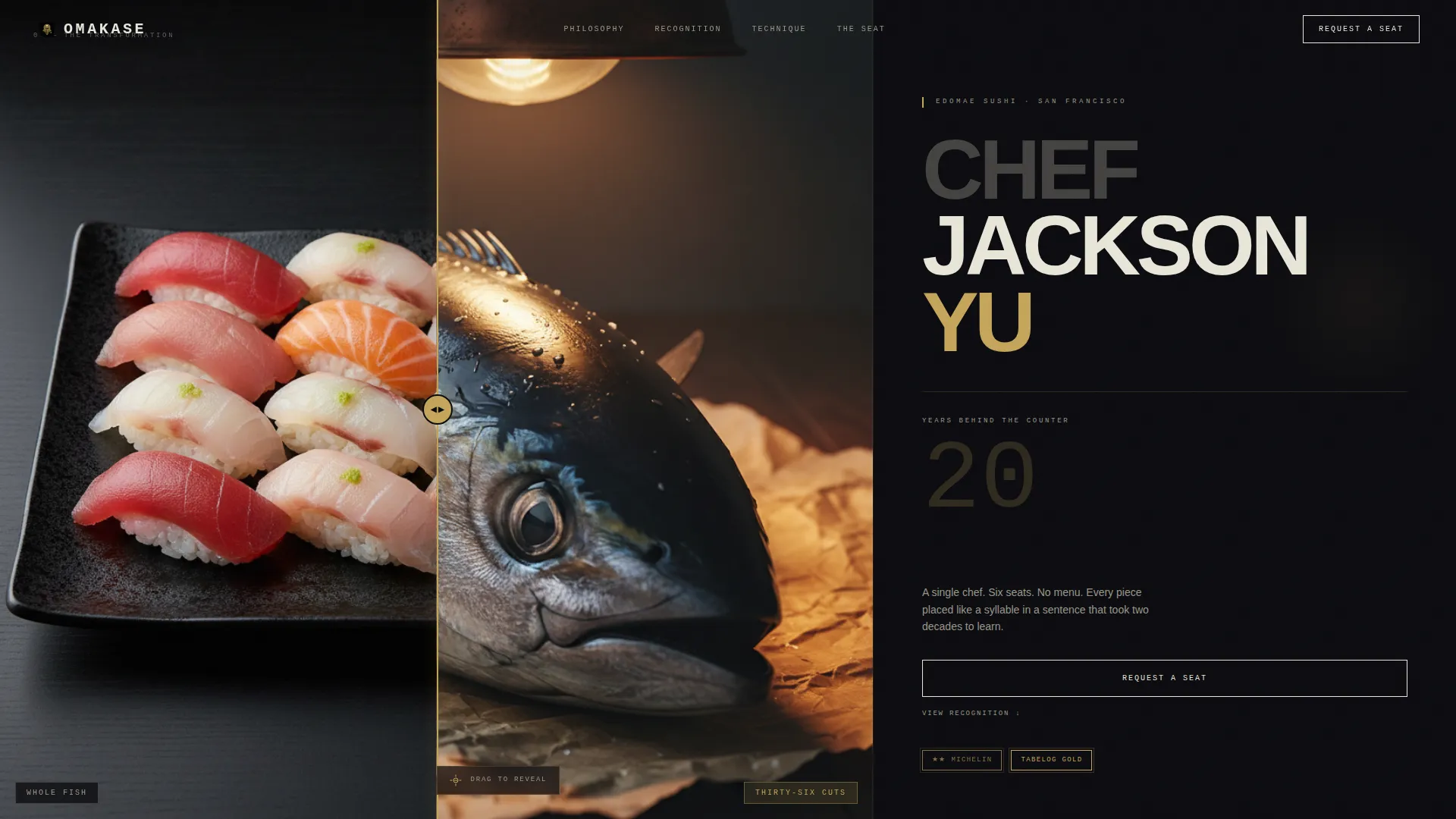 Sushi Chef Portfolio Landing Page Template