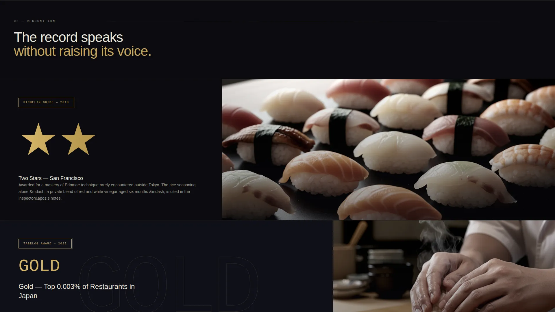 Sushi Chef Portfolio Landing Page Template