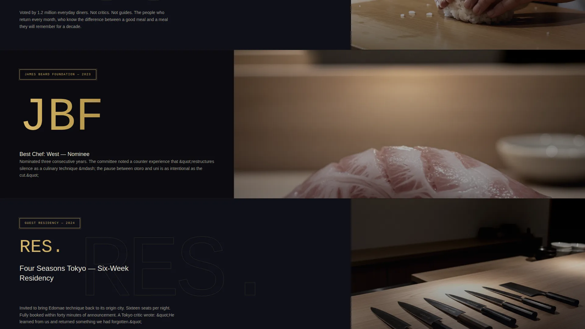 Sushi Chef Portfolio Landing Page Template