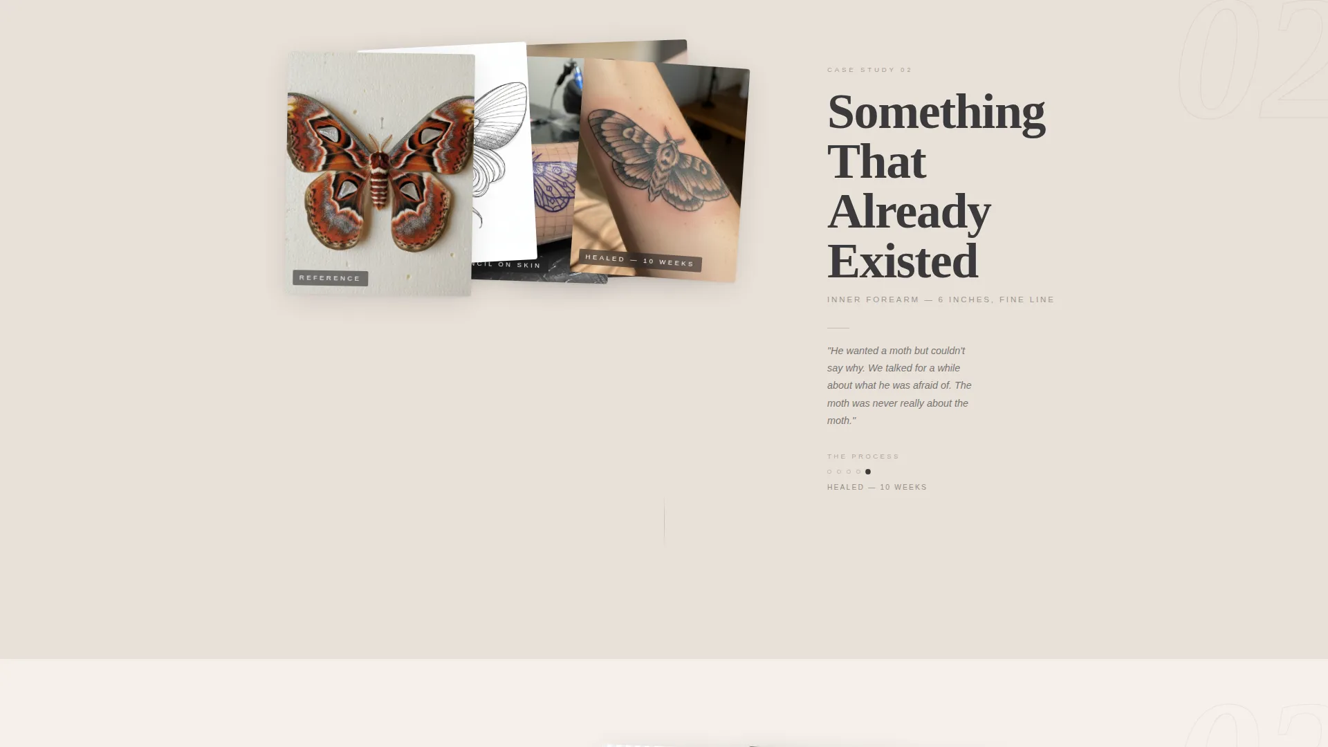 Immersive Tattoo Artist Portfolio Landing Page