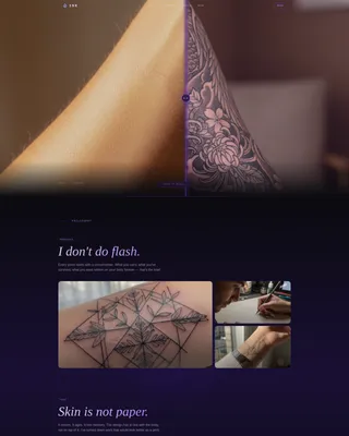 Tattoo Artist Portfolio Booking Website Template