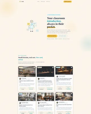 Teacher Digital Business Card Landing Page Template