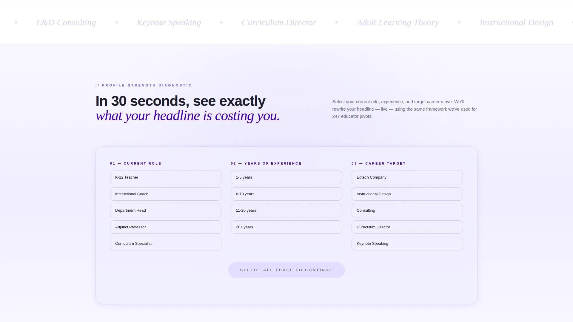 LinkedIn Profile Landing Page Template