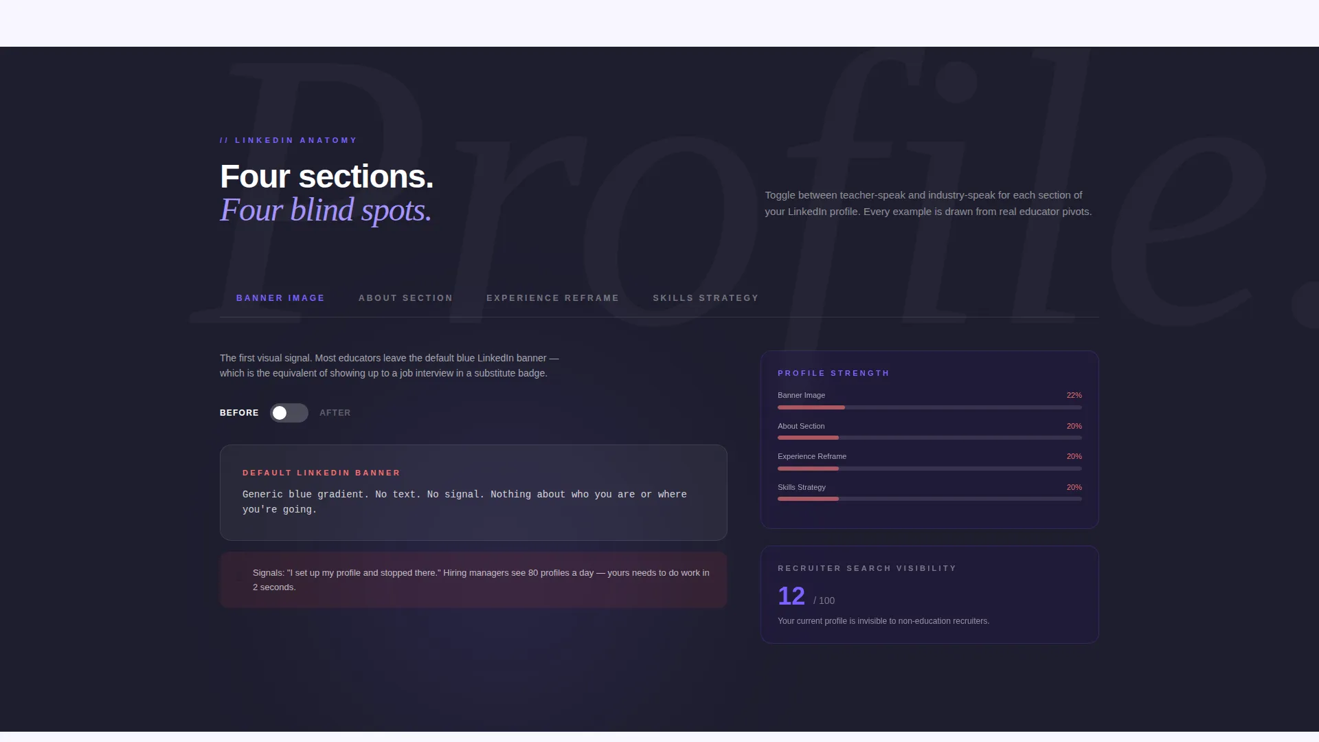 LinkedIn Profile Landing Page Template