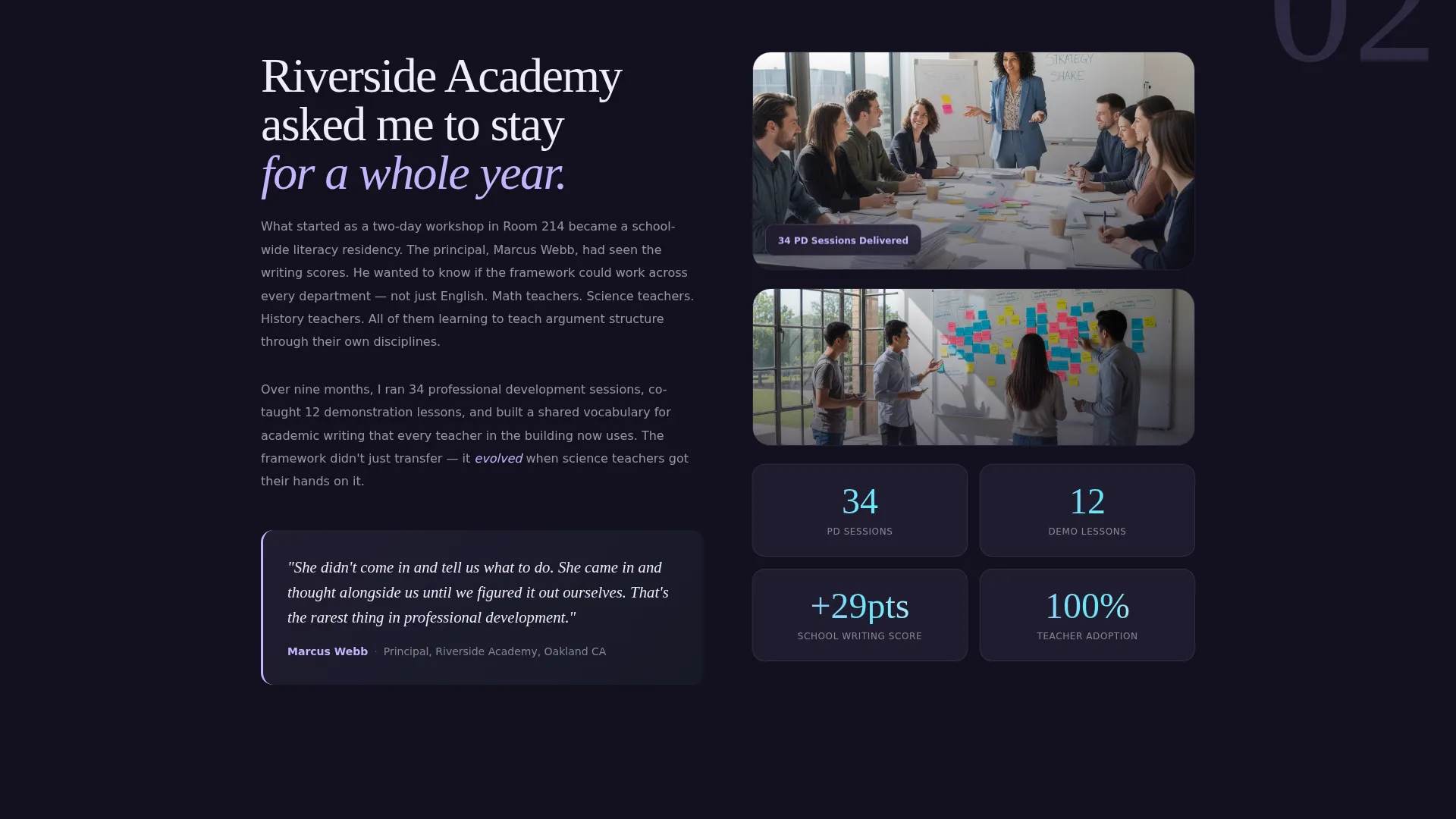 Teacher Personal Brand Landing Page Template
