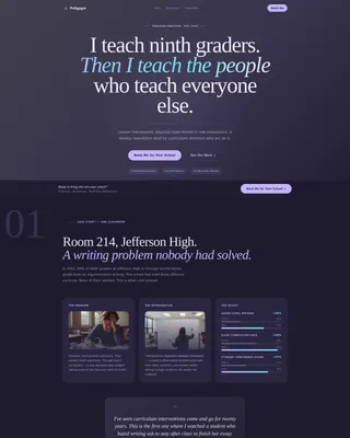 Teacher Personal Brand Landing Page Template