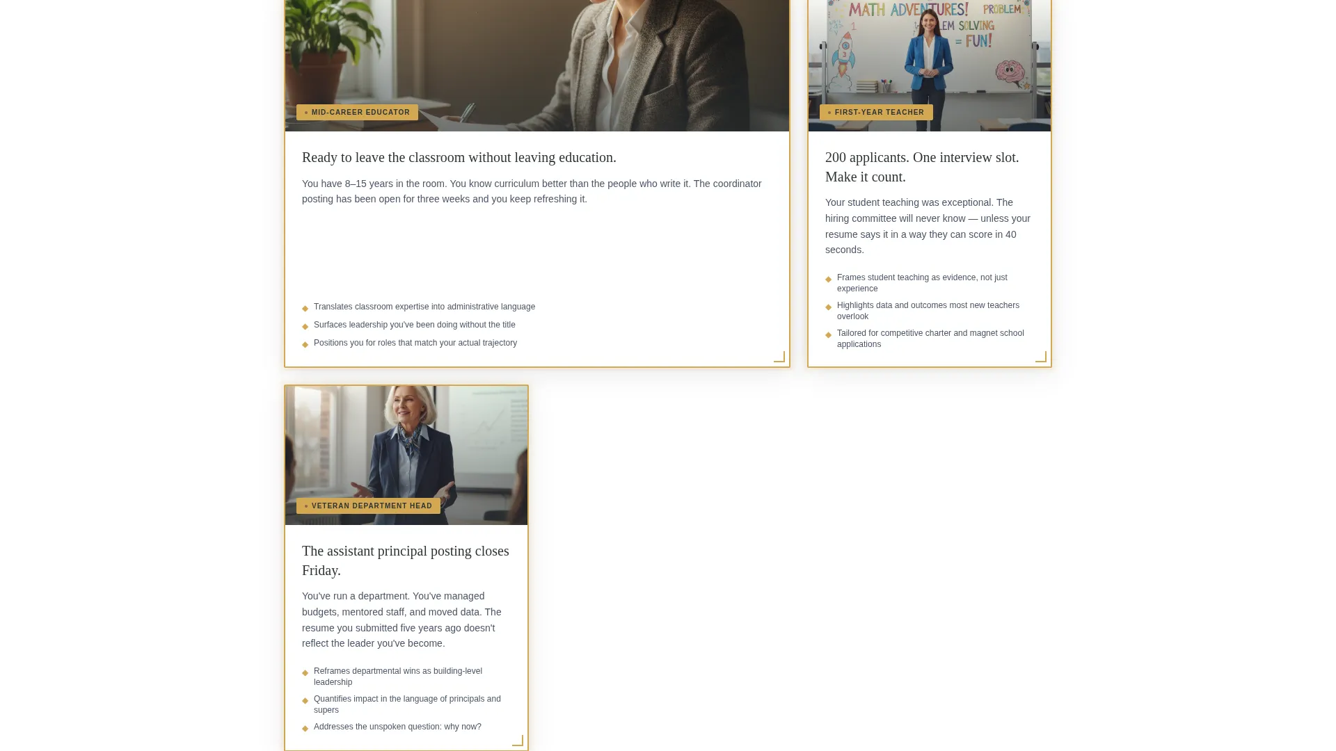 Professional Resume Landing Page Template, Credential