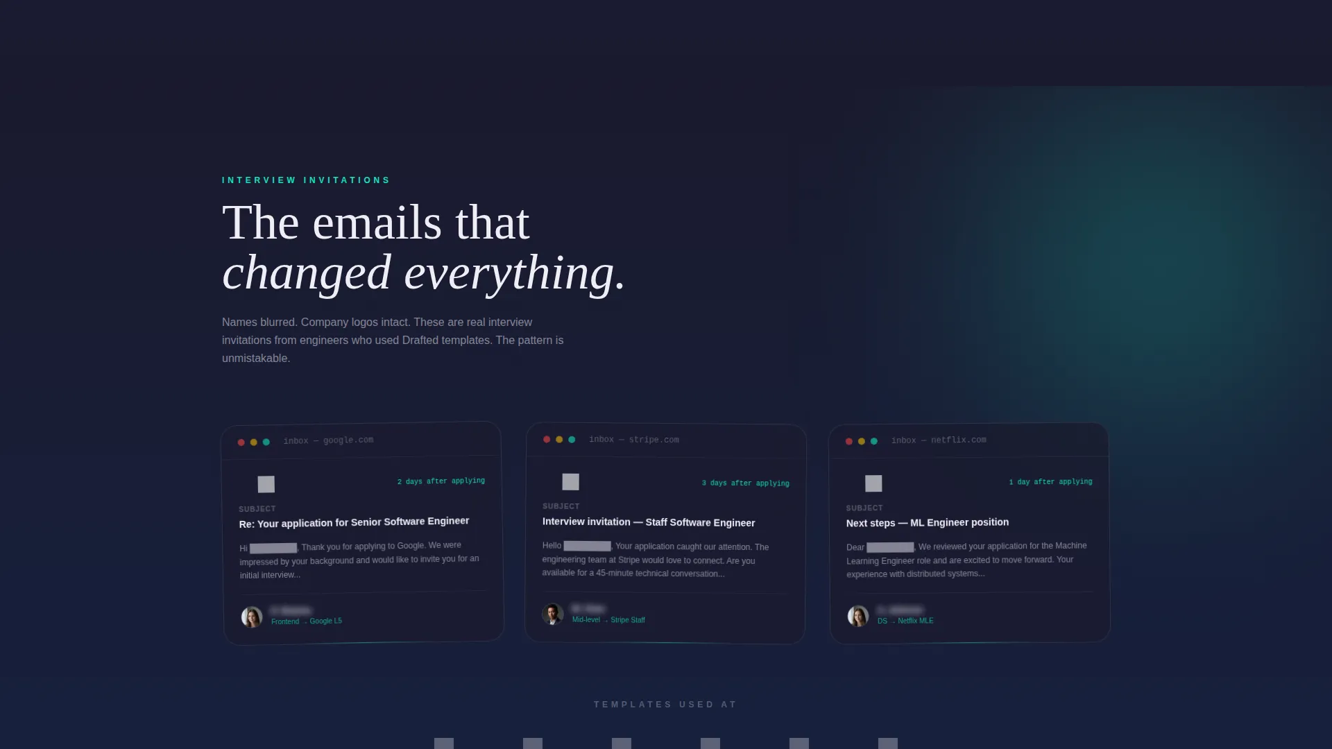 Tech Professional Cover Letter Landing Page Template