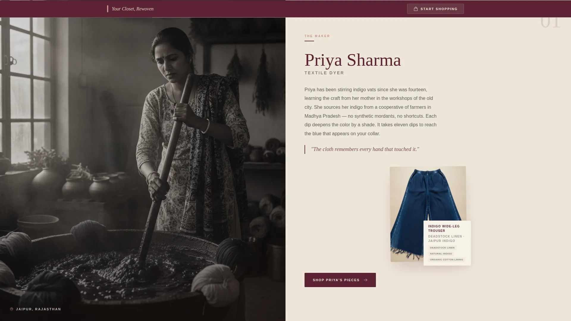 Sustainable & Ethical Fashion Specialist Professional Website Template