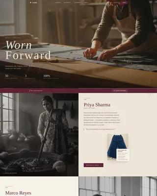 Sustainable & Ethical Fashion Specialist Professional Website Template