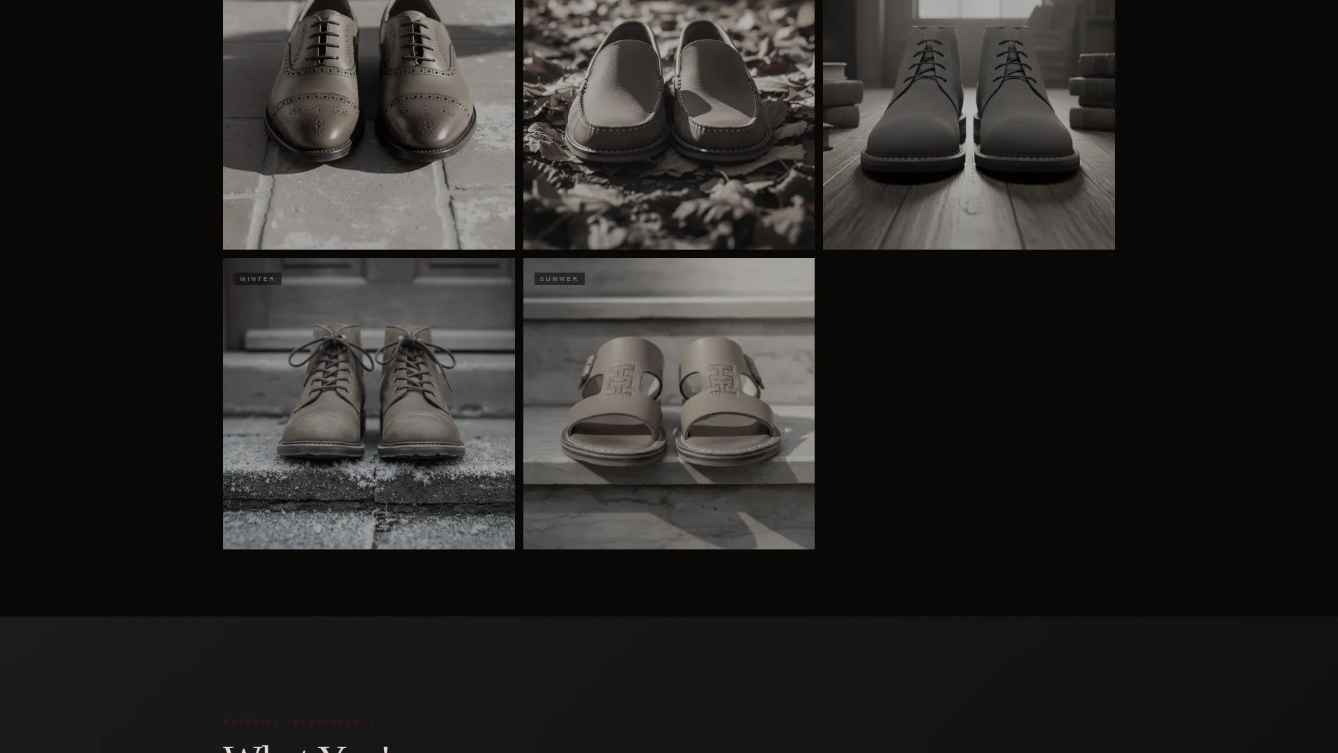 Footwear Brand Pricing Website Template