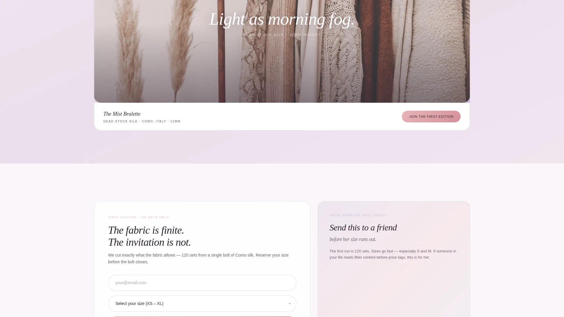 Lingerie & Intimate Wear Pre-Launch Website Template