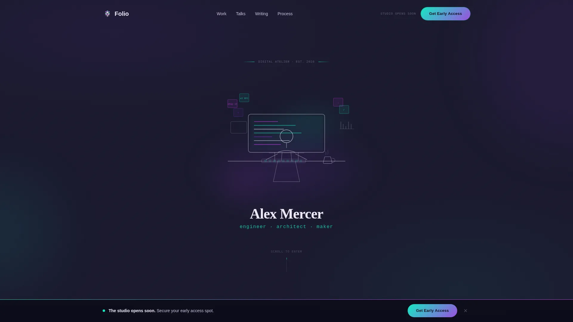 Tech Professional Personal Website Landing Page