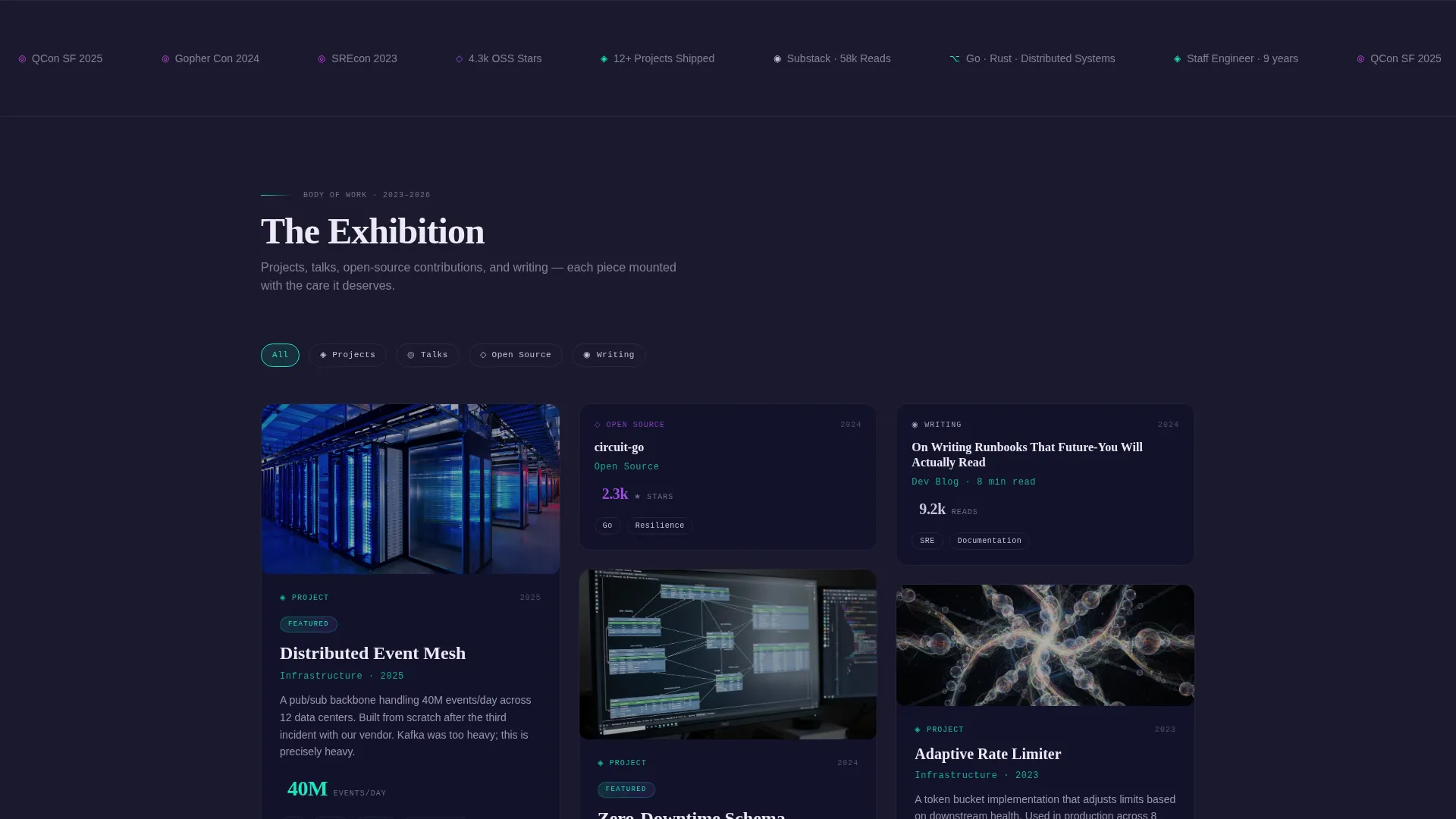 Tech Professional Personal Website Landing Page