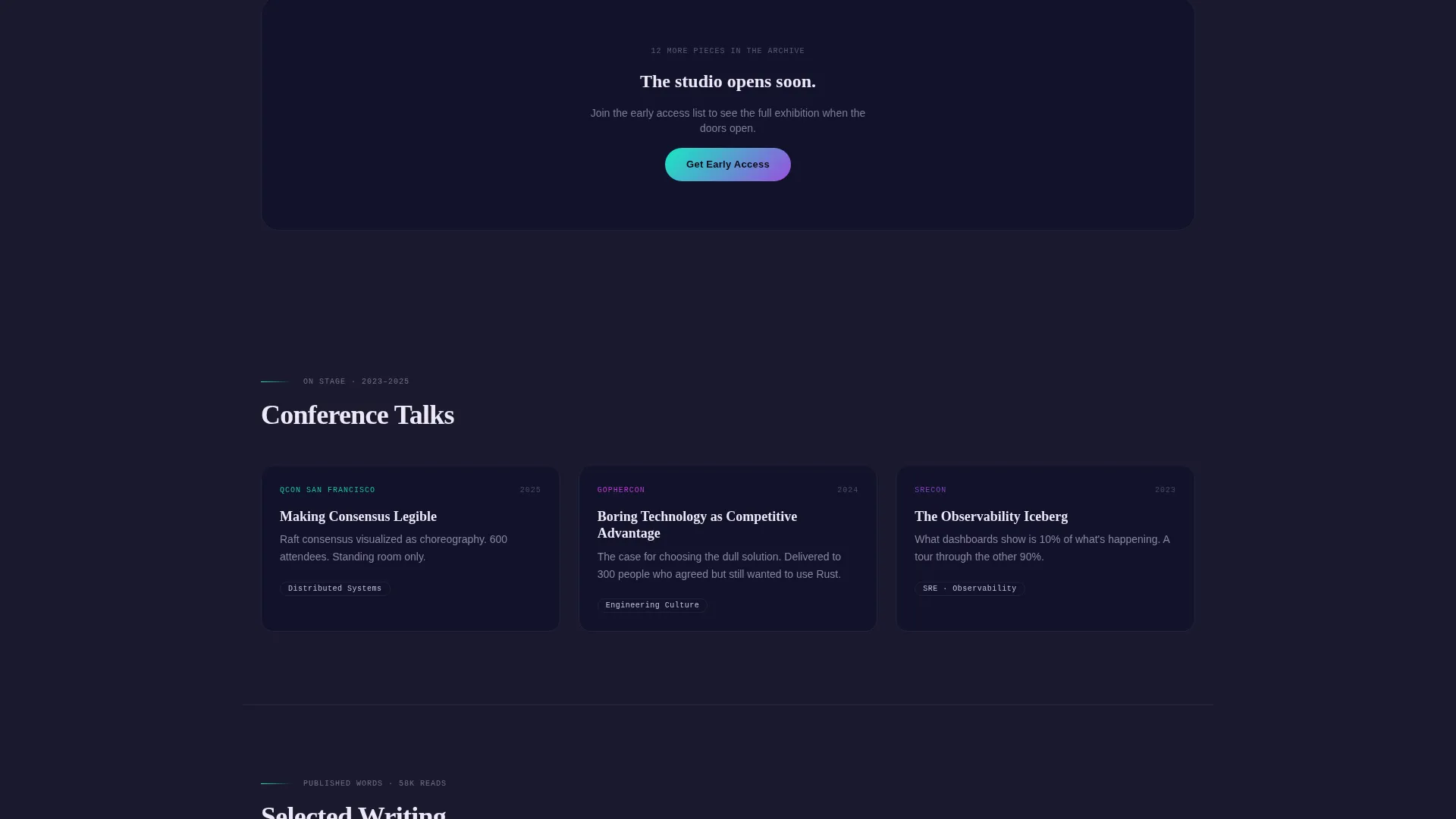 Tech Professional Personal Website Landing Page