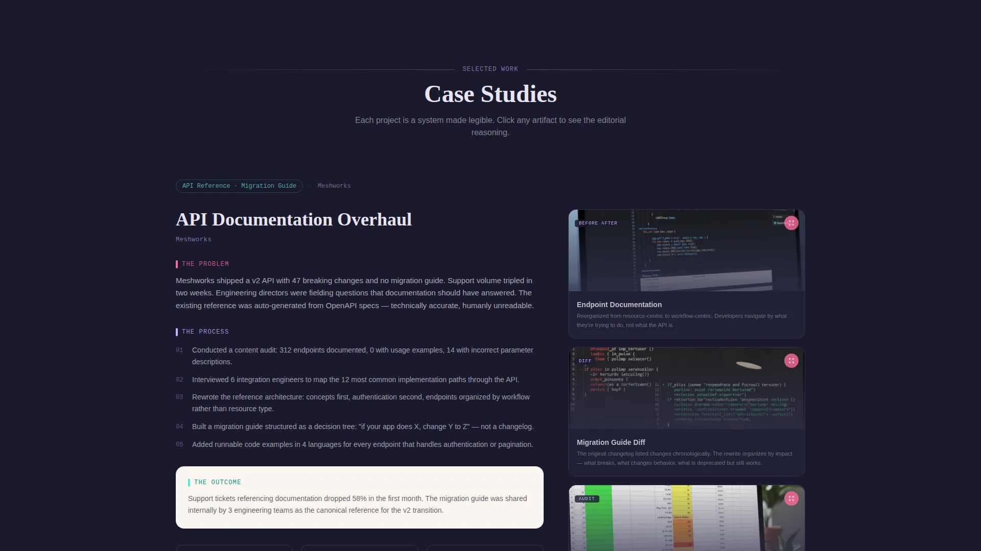 Technical Writer Portfolio Landing Page Template